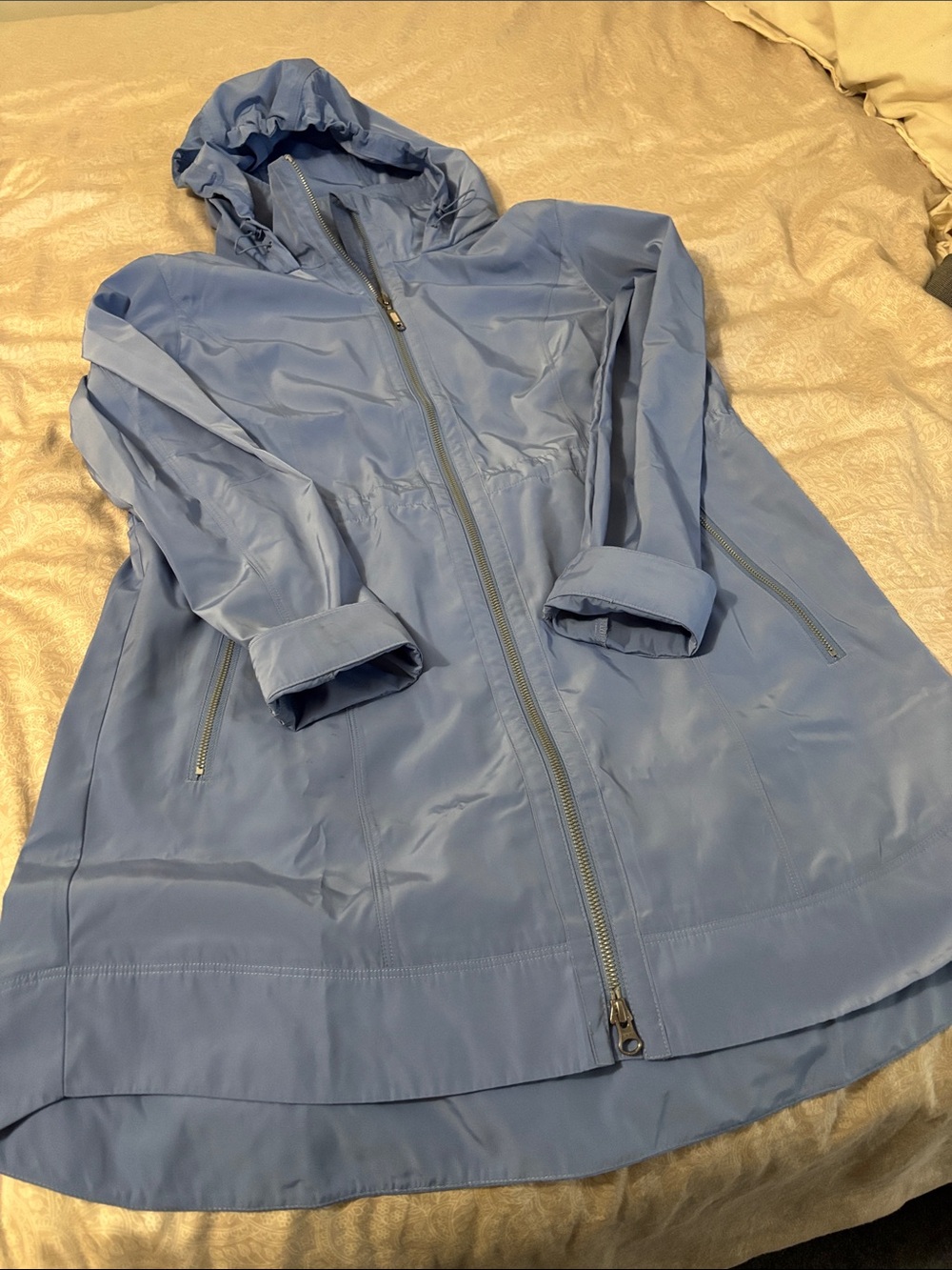 Eddie Bauer Powder Blue Hooded Windbreaker